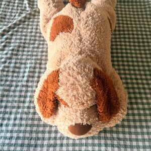 Weighted Plush Dog Toy - Brown and Cream